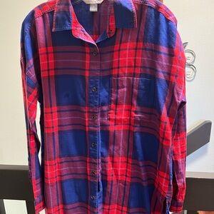 Old Navy Red and Blue Plaid Shirt #284